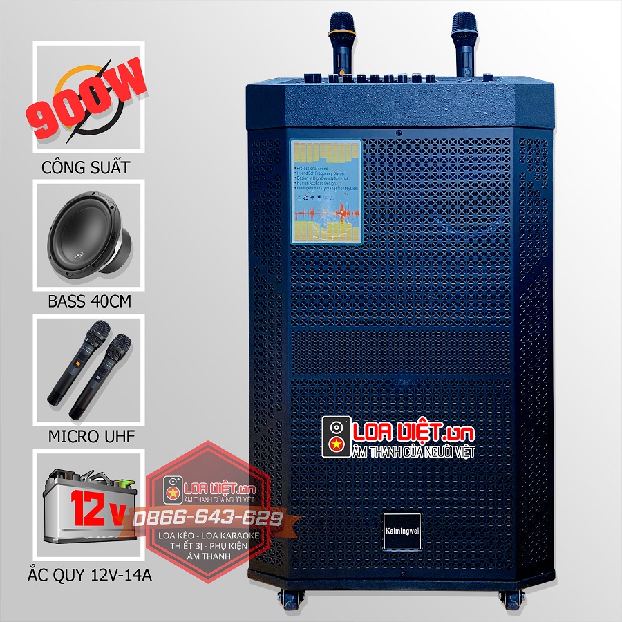 Loa kéo di động Kaimingwei SR4-15 - Bass 40 - 3 Đường tiếng